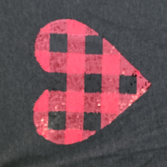 Cat & Jack Sequin Buffalo Heart XL Sequin two sided - Picture 4 of 5